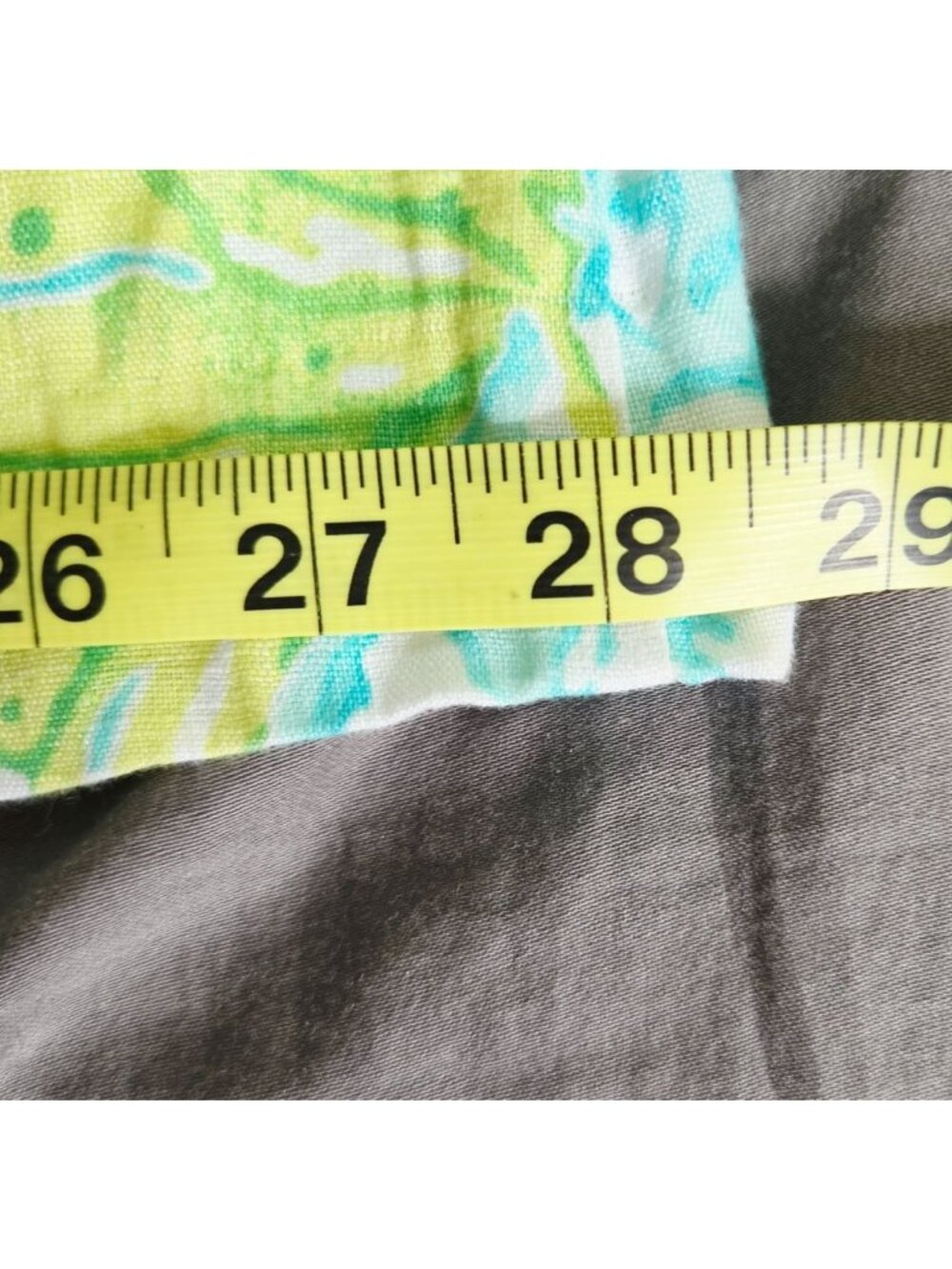 J. Jill Love Linen Sleeveless V-Neck Dress XL Petite Green Aqua Sea Turtle Print - Picture 13 of 13